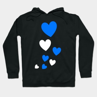 Blue Bubble Hearts Hoodie